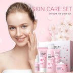 Sakura Skin Care Sets Face Cream Serum Toner Facial Cleanser Sunscreen Eye Cream Gift Box Face Skin Care Set Product